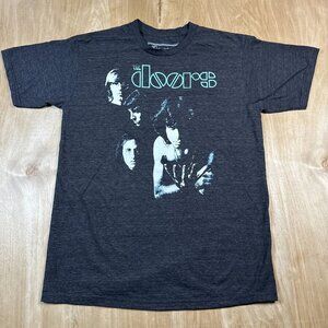 The Doors Mens Dark Gray Short Sleeve Crew Neck T-Shirt Size Medium